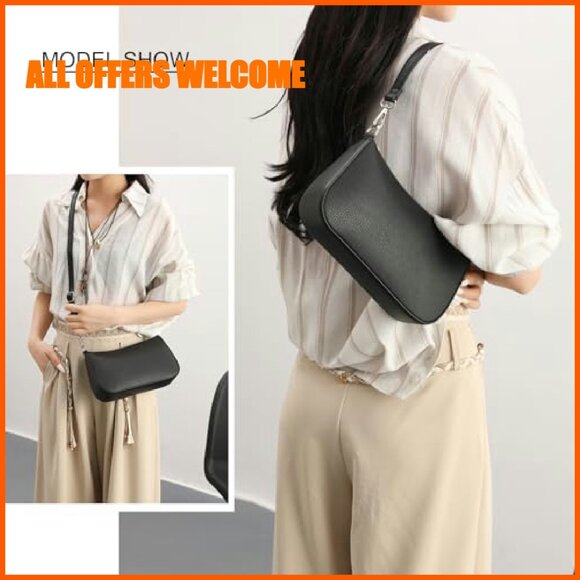 Small Shoulder Bag with Removable Straps, Large Capacity Crossbody Clutch Purse - Picture 4 of 8